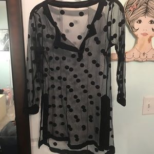 Small Sheer Polka-dot top